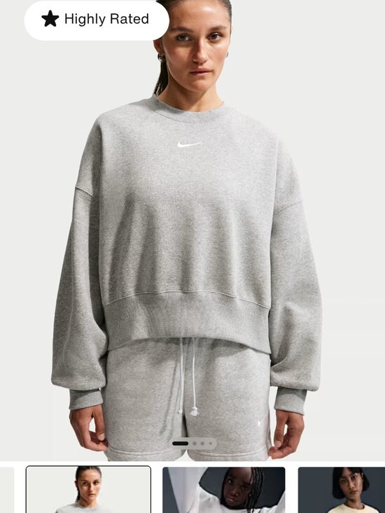 Nike Tops - Nike Phoenix baggy cropped sweatshirt